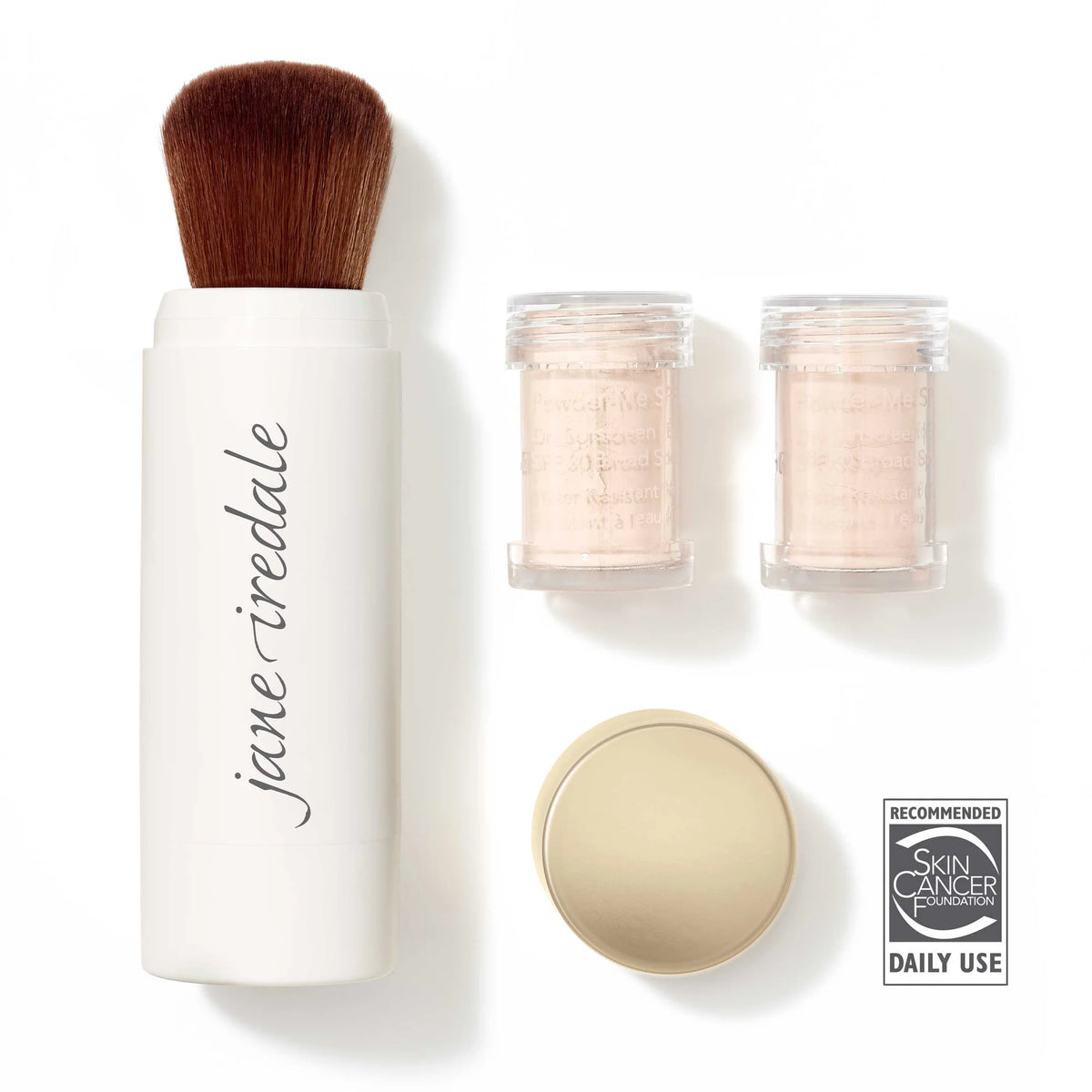 PowderMe SPF 30 Refillable Brush Dry Sunscreen taj salon and spa
