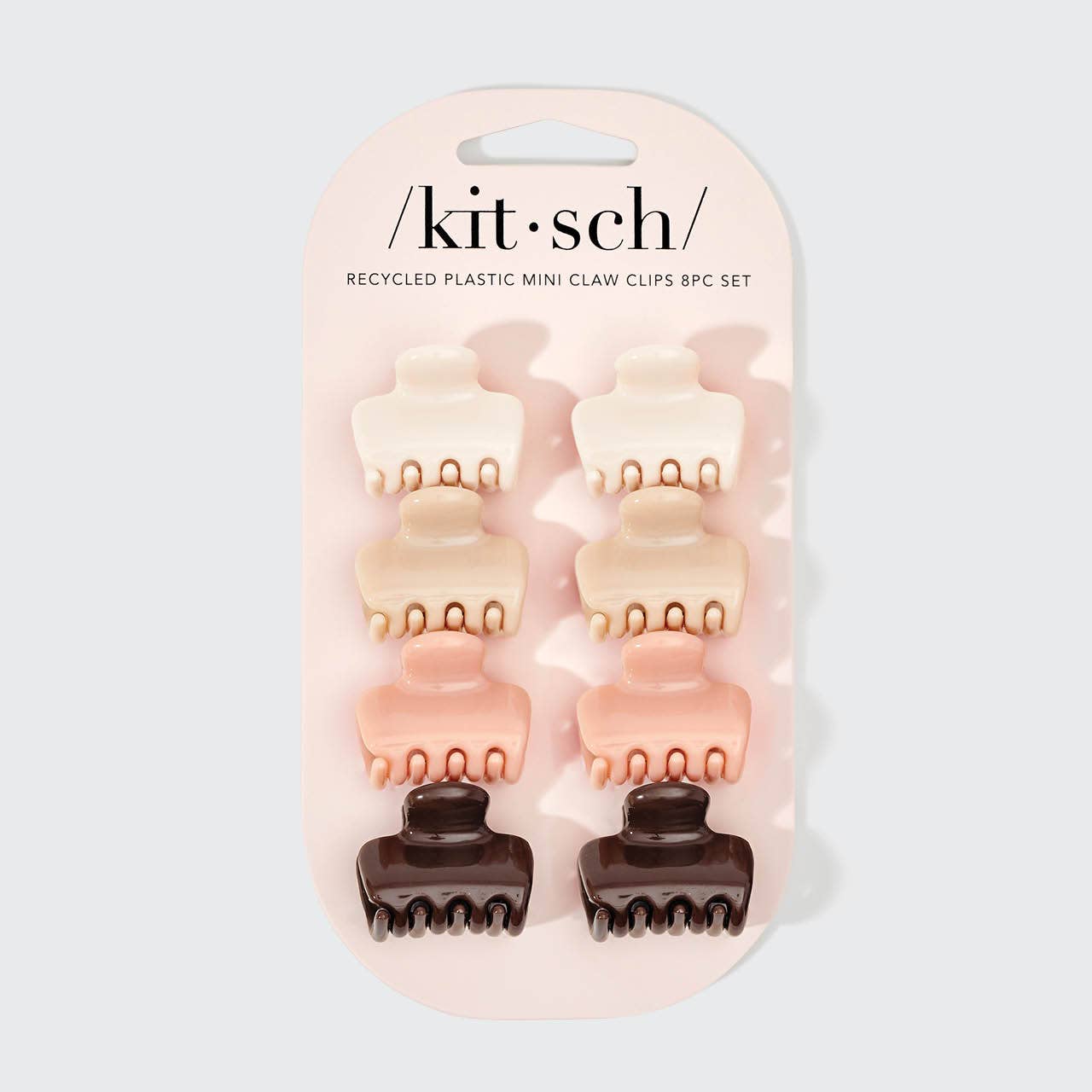 Recycled Plastic Mini Cloud Claw Clips 8pc Set - Rosewood – taj